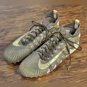 Nike Alpha Menace Elite Green/Gold Football Cleats Size 14